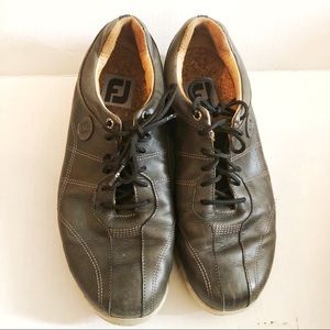 FootJoy Golf Shoes Versaluxe Spikeless Grey Leather Golf Sneakers Sz 9 GUC